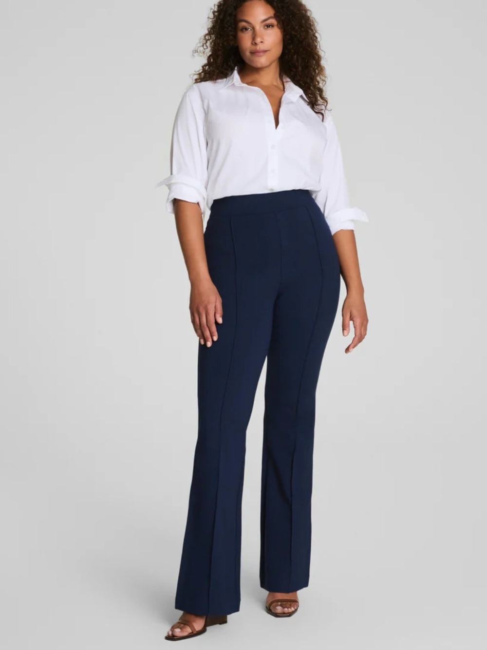 Spanx SPANXsupersmooth Navy PerfectFit Ponte Flare Pants Size XL NWT